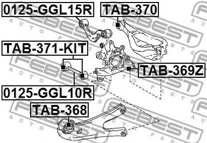 FEBEST 0125GGL15R Тяга задняя поперечная
