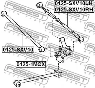 FEBEST 0125SXV10 Тяга задняя поперечная