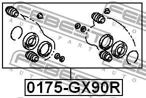 FEBEST 0175GX90R Ремкомплект суппорта тормозного заднего (на обе стороны)