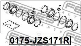 FEBEST 0175JZS171R Ремкомплект суппорта зад toy Crown Crown Majesta uzs17#gs171jks175jzs17# 1999-2004