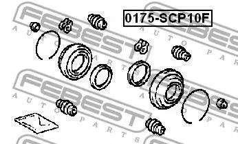 FEBEST 0175SCP10F Ремкомплект суппорта тормозного переднего