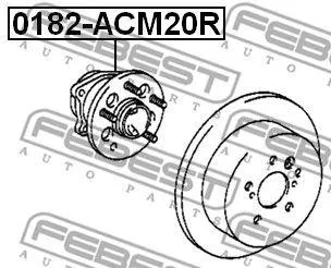 FEBEST 0182ACM20R Ступица колеса заднего