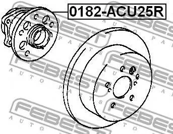 FEBEST 0182ACU25R Ступица колеса заднего