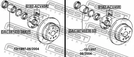 FEBEST 0182ACV45R Ступица колеса заднего