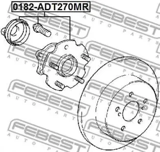 FEBEST 0182ADT270MR Ступица колеса заднего