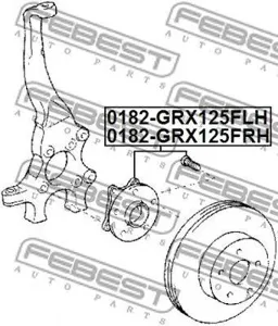FEBEST 0182GRX125FLH Ступица колеса переднего левого