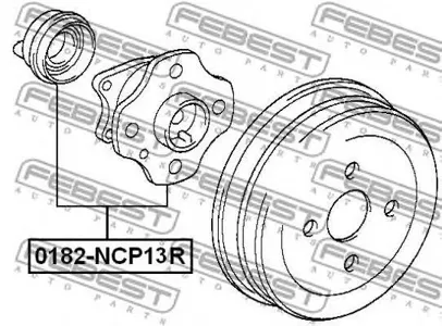 FEBEST 0182NCP13R Ступица задняя