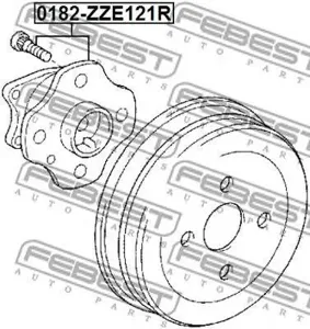 FEBEST 0182ZZE121R Ступица задняя