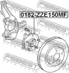 FEBEST 0182ZZE150MF Ступица передняя
