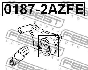 FEBEST 01872AZFE Ролик натяжной Toyota Camry acv3#mcv3# 2001-2006