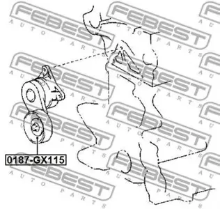 FEBEST 0187GX115 Ролик натяжителя комплект