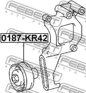 FEBEST 0187KR42 Ролик натяжной ремня привода компрессора кондиционера, ремкомплект
