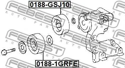 FEBEST 0188GSJ10 Ролик обводной