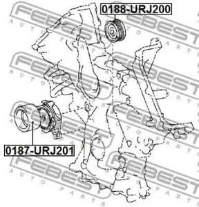 FEBEST 0188URJ200 Ролик обводной ( Toyota Lexus lx570 urj201 2007-)