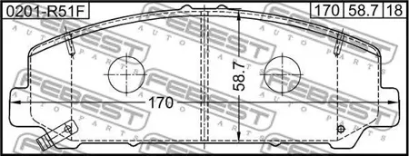 FEBEST 0201R51F Колодки торм.передние