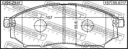 FEBEST 0201Z51F Колодки торм.передние