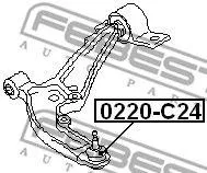 FEBEST 0220C24 Опора шаровая , передняя нижняя