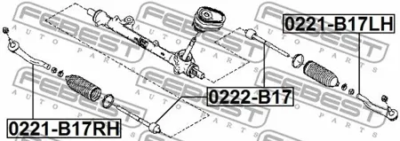 FEBEST 0221B17RH Наконечник рулевой тяги , правый