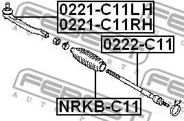 FEBEST 0221C11LH Наконечник рулевой тяги