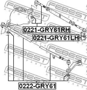 FEBEST 0221GRY61RH Наконечник рулевой тяги