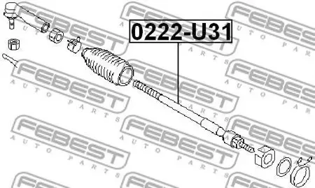 FEBEST 0222U31 Рулевая тяга