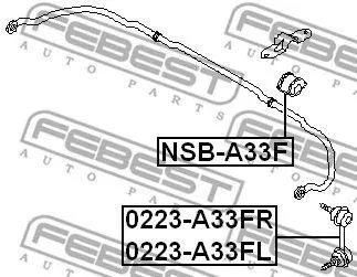 FEBEST 0223A33FR Стойка стабилизатора передняя правая