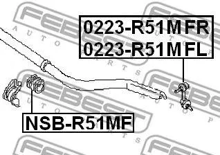 FEBEST 0223R51MFR Стойка стабилизатора передняя правая