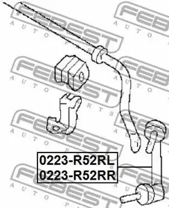 FEBEST 0223R52RL Стойка стабилизатора заднего левая