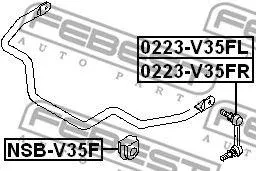 FEBEST 0223V35FL Стойка стабилизатора передняя левая