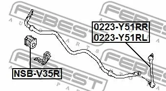 FEBEST 0223Y51RR Стойка стабилизатора заднего правая