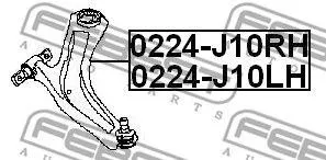 FEBEST 0224J10LH Рычаг передний левый