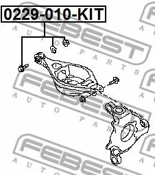 FEBEST 0229010KIT Болт с эксцентриком ремкомплект Nissan fuga y50 2004.10-2009.11 [jp]