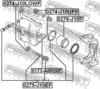 FEBEST 0274J10UPF болт направляющего суппорта Lexus RX300330350 03-08