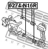 FEBEST 0274N16R Ремкомплект направляющих заднего тормозного суппорта Nissan Primera p11 1996-2001