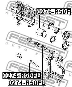 FEBEST 0274R50FU Втулка направляющая суппорта тормозного переднего