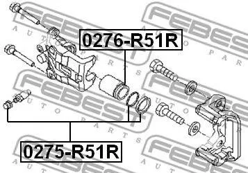 FEBEST 0275R51R Ремкомплект суппорта тормозного заднего