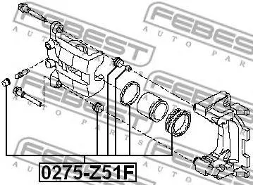 FEBEST 0275Z51F Ремкомплект суппорта зад