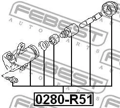 FEBEST 0280R51 Рабочий цилиндр сцепления
