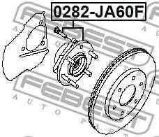 FEBEST 0282JA60F Ступица колеса переднего, с подшипником