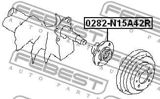 FEBEST 0282N15A42R Ступица колеса заднего