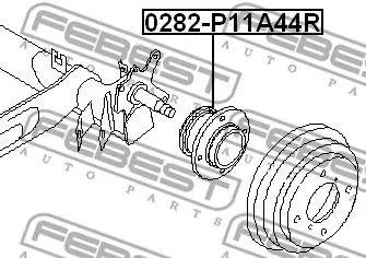 FEBEST 0282P11A44R Ступица задняя