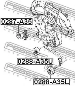FEBEST 0288A35L Ролик обводной комплект