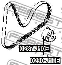 FEBEST 0290J10E Натяжитель ремня