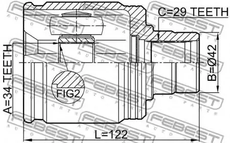 FEBEST 0311ACC22RH Шрус внутренний передний правый