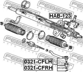 FEBEST 0321CFLH Наконечник рулевой тяги
