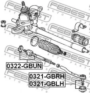 FEBEST 0321GBRH Наконечник рулевой тяги