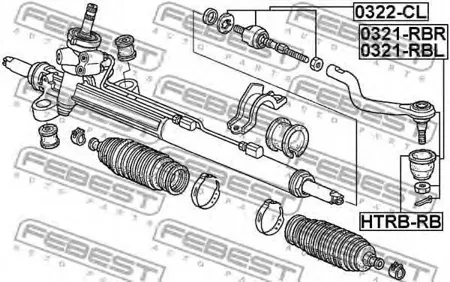 FEBEST 0321RBR Наконечник рулевой правый