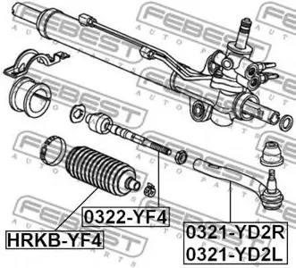 FEBEST 0321YD2R Наконечник рулевой тяги