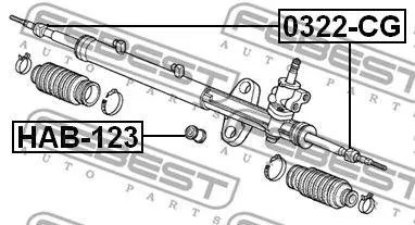 FEBEST 0322CG Рулевая тяга Honda Accord cf345cl13 1998-2002
