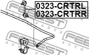 FEBEST 0323CRTRL Стойка стабилизатора заднего , левая